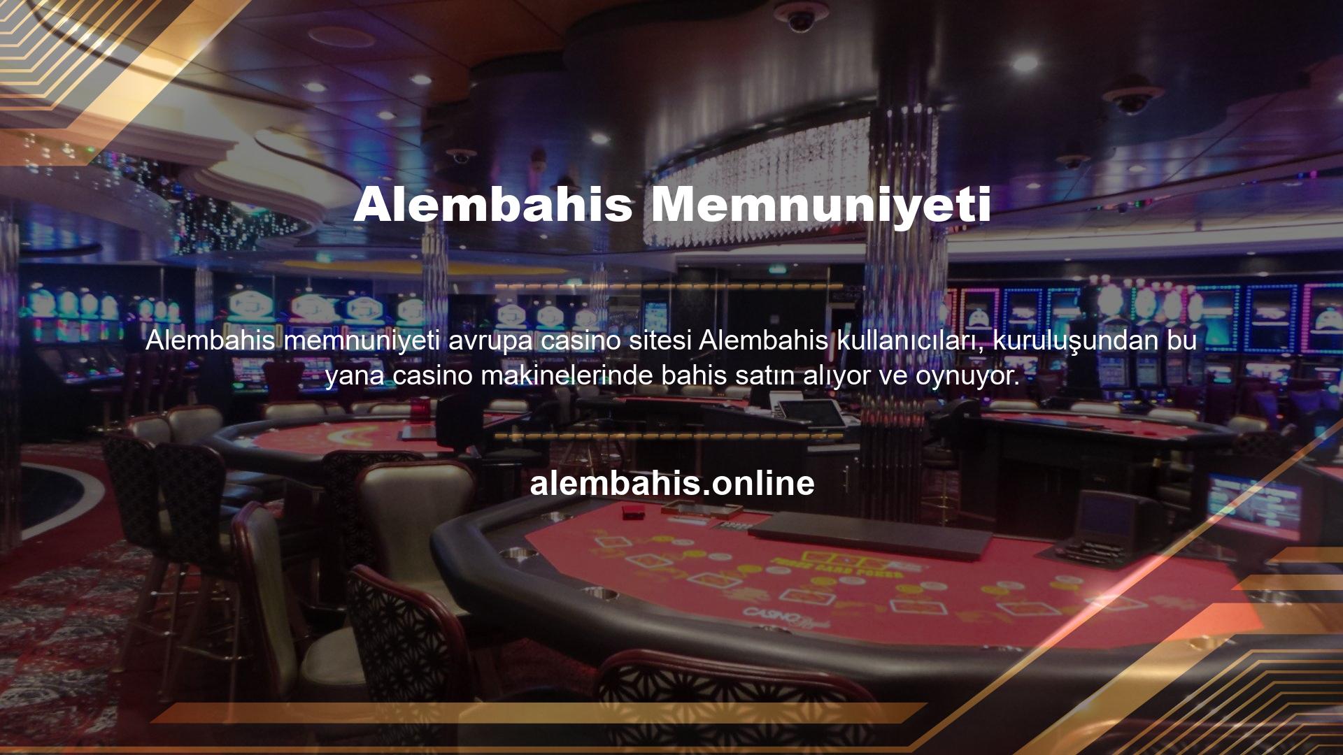 Avrupa casino sitesi Alembahis kullanıcı özelliklerinden yoksun olmaması çok önemlidir